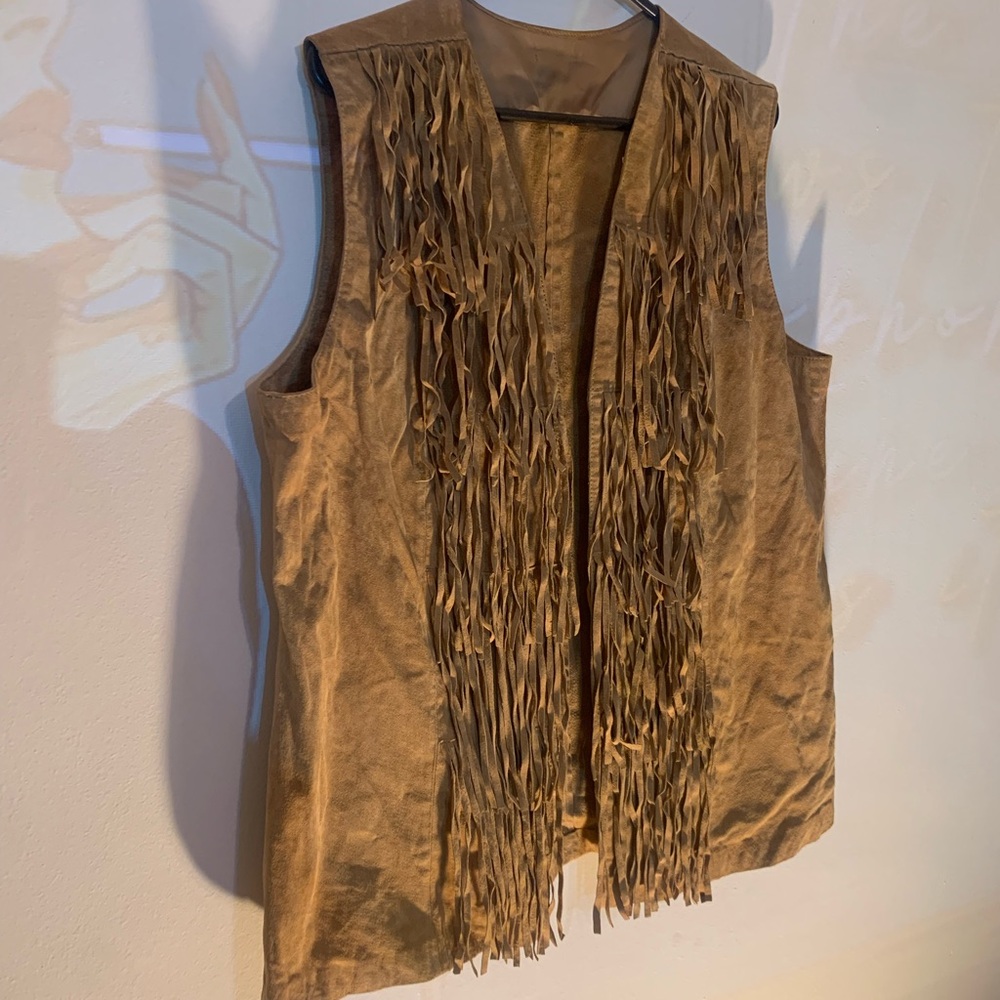 Brown Fringe Vest